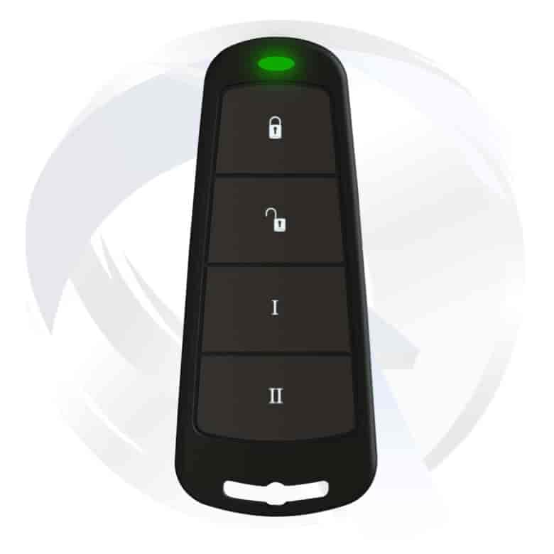 Alarm keyfob to set and unset system