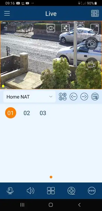 Capture icons on the live view