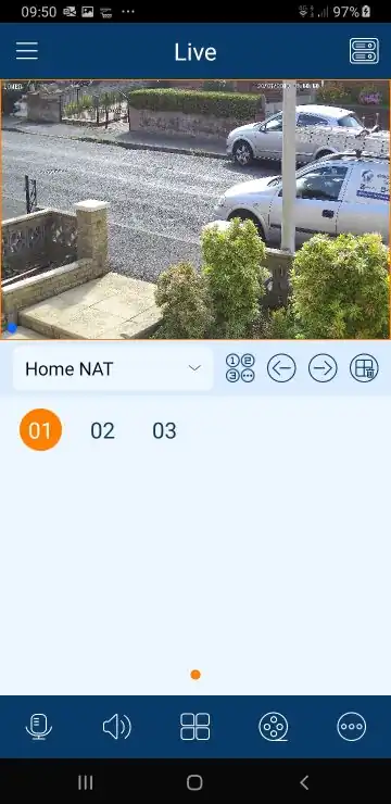 Single camera live view